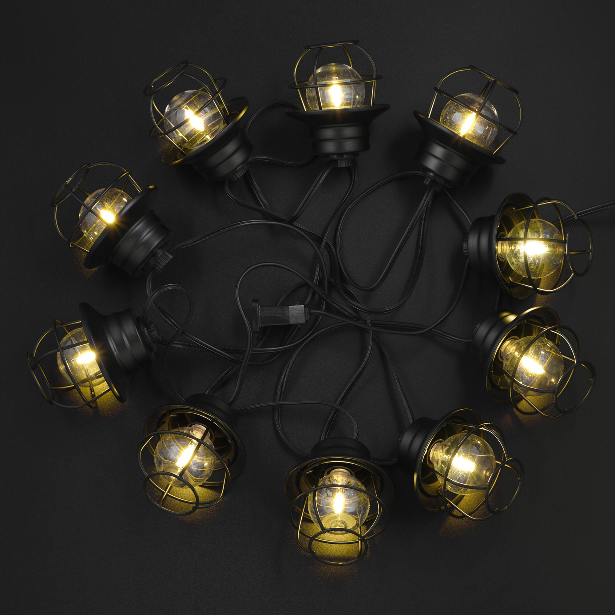 10ct. Black Café LED String Lights by Ashland®